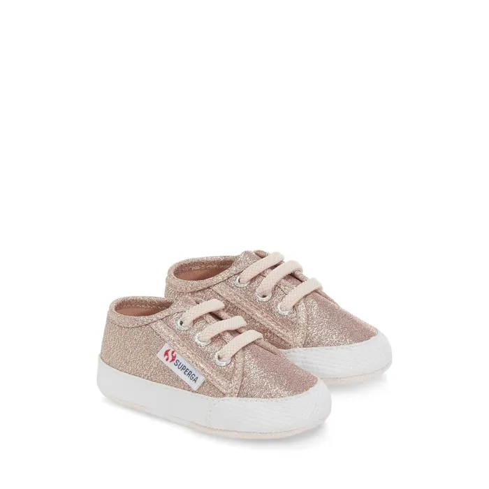 Kids Sneakers Girl 4006 BABY LAME Low Cut ROSE PLATINUM Superga Newborns