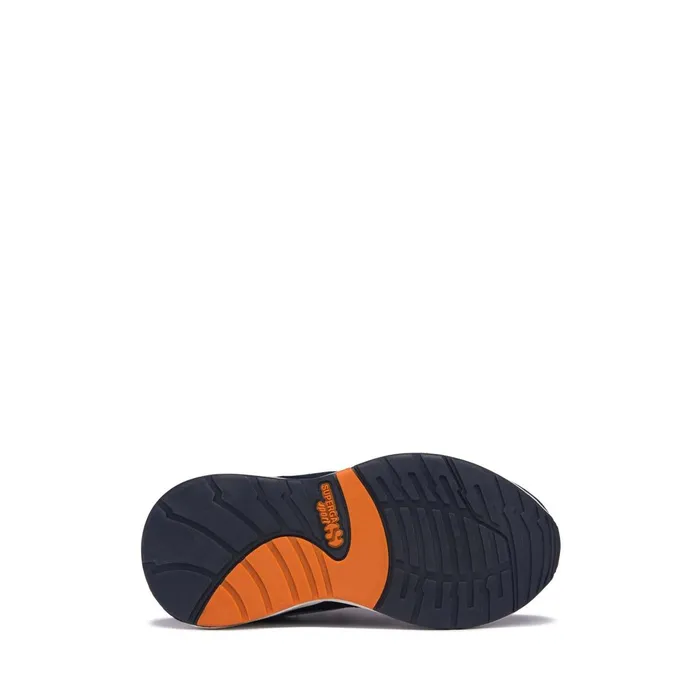 Kids Sneakers Kid Unisex 4073 KIDS TRAINING POLY SUEDE Low Cut BLUE NAVYWHITEORANGE Superga Low Cut