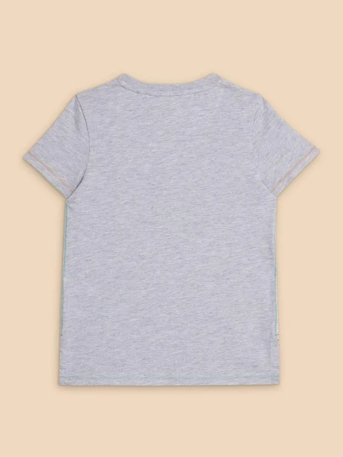 Kids TOPS White Stuff Cheeky Monkeys Graphic Tee Grey Marl Kids TOPS White Stuff Cheeky Monkeys Graphic Tee Grey Marl