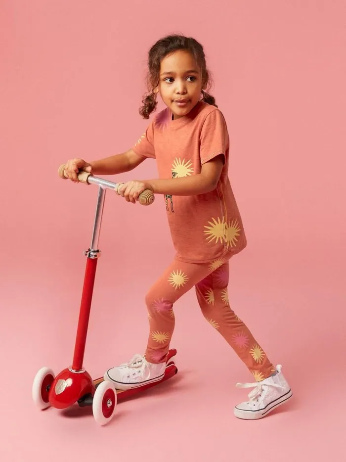 Kids TOPS White Stuff Esme Printed SS T Shirt Coral Multi