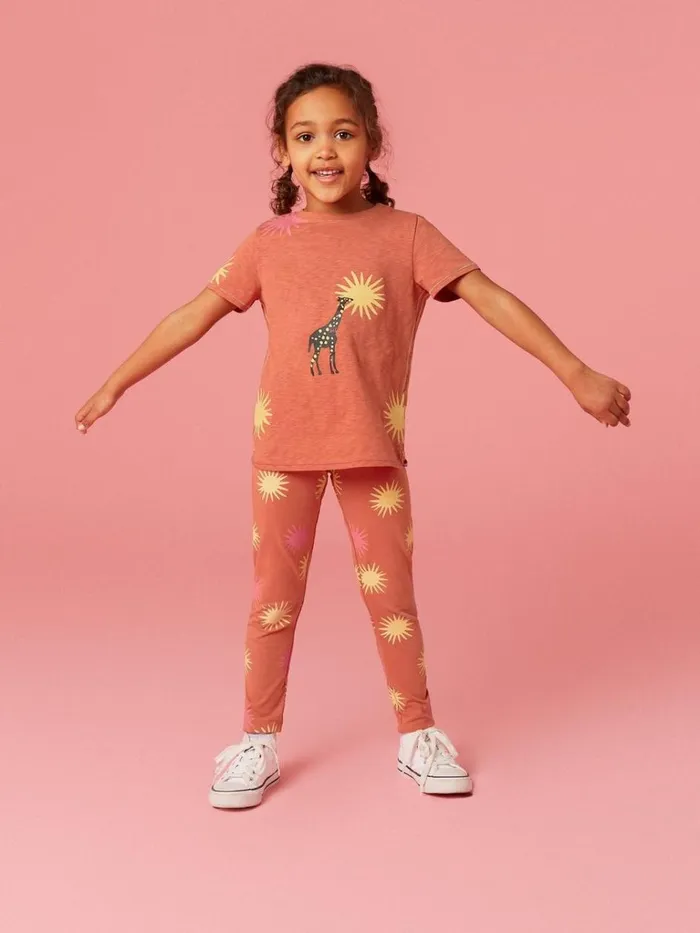 Kids TOPS White Stuff Esme Printed SS T Shirt Coral Multi