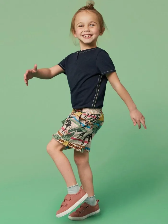 Kids TROUSERS and SHORTS White Stuff Renee Printed Frill Shorts Natural Multi Kids TROUSERS and SHORTS White Stuff Renee Printed Frill Shorts Natural Multi