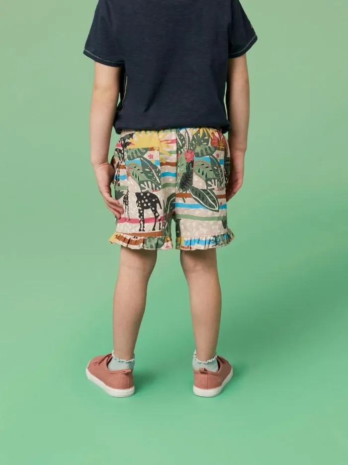 Kids TROUSERS and SHORTS White Stuff Renee Printed Frill Shorts Natural Multi Kids TROUSERS and SHORTS White Stuff Renee Printed Frill Shorts Natural Multi