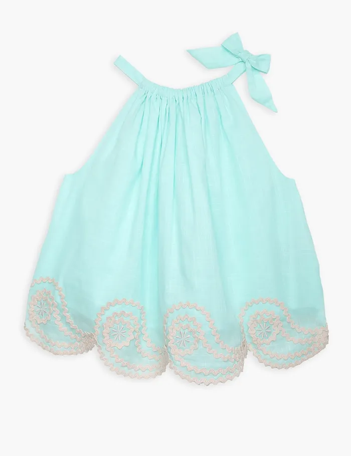 Kids Zimmermann Clothing Waverly Ric Rac Top Blue