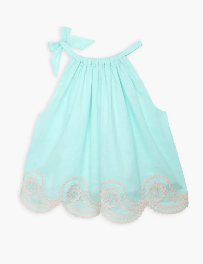 Kids Zimmermann Clothing Waverly Ric Rac Top Blue