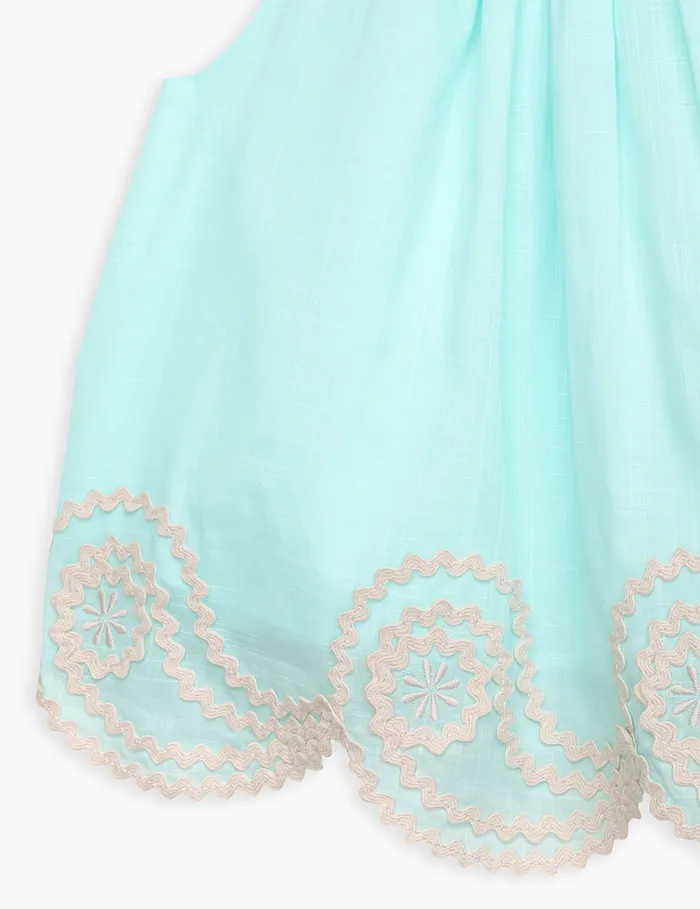 Kids Zimmermann Clothing Waverly Ric Rac Top Blue