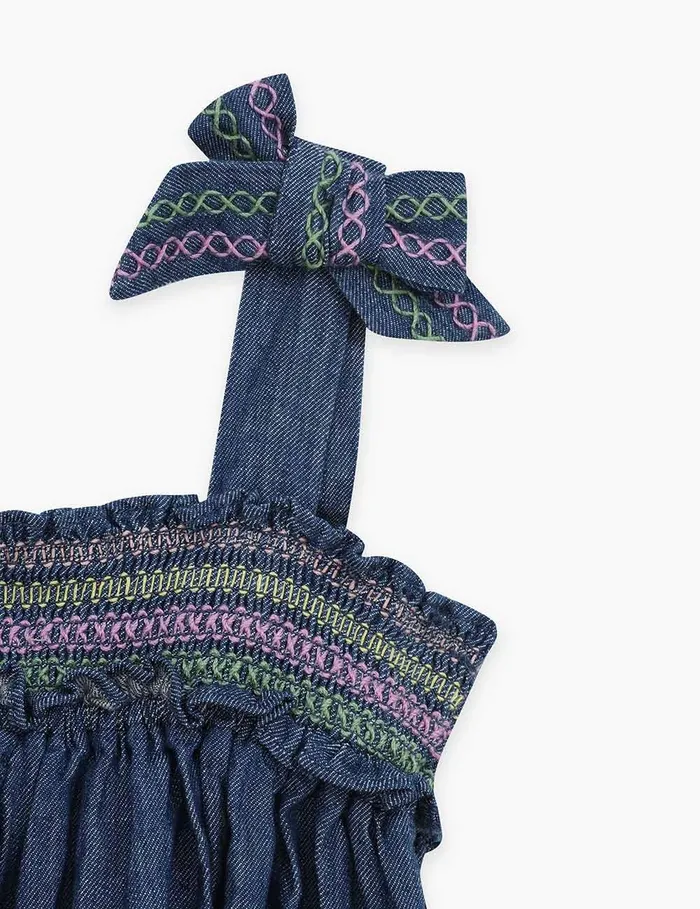 Kids Zimmermann Denim Tallow Denim Top Blue Lagoon