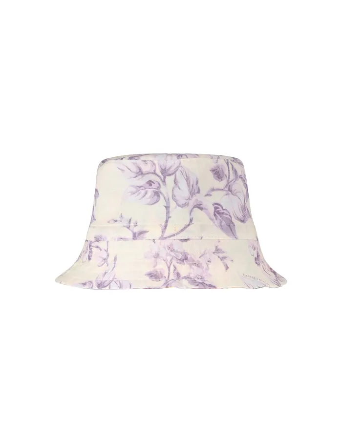 Kids Zimmermann Hats Kids Bucket Hat Yellowlilac Floral