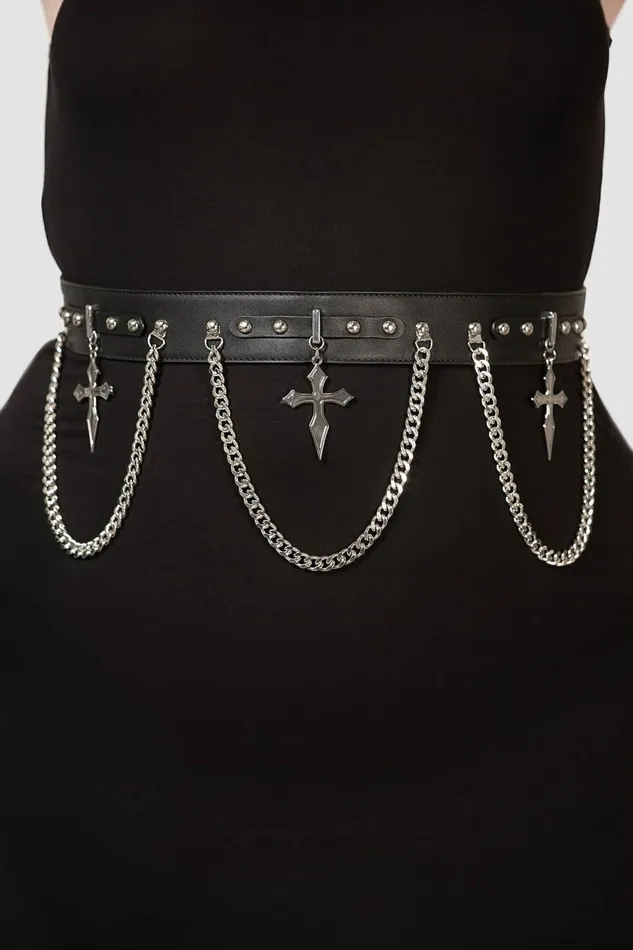 Killstar Accessories Men Hope To Die Cross Belt