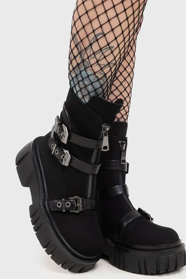 Killstar Boots Women Coffin Combat Boots