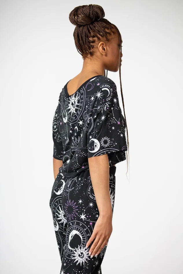 Killstar Crop Women Moonlight V Neck Crop Top