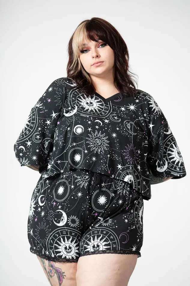 Killstar Crop Women Moonlight V Neck Crop Top