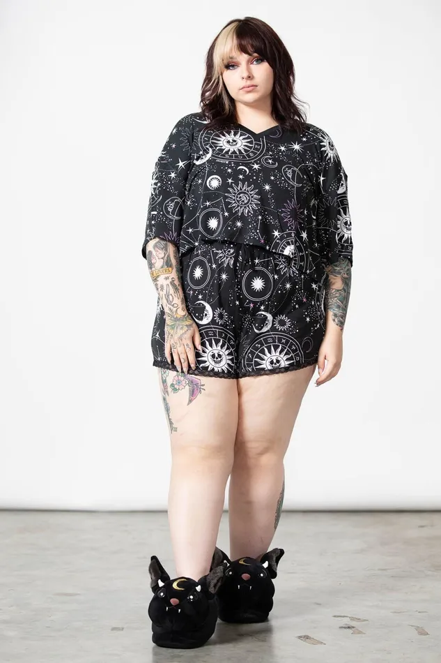 Killstar Crop Women Moonlight V Neck Crop Top