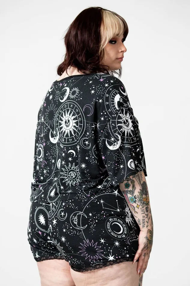 Killstar Crop Women Moonlight V Neck Crop Top