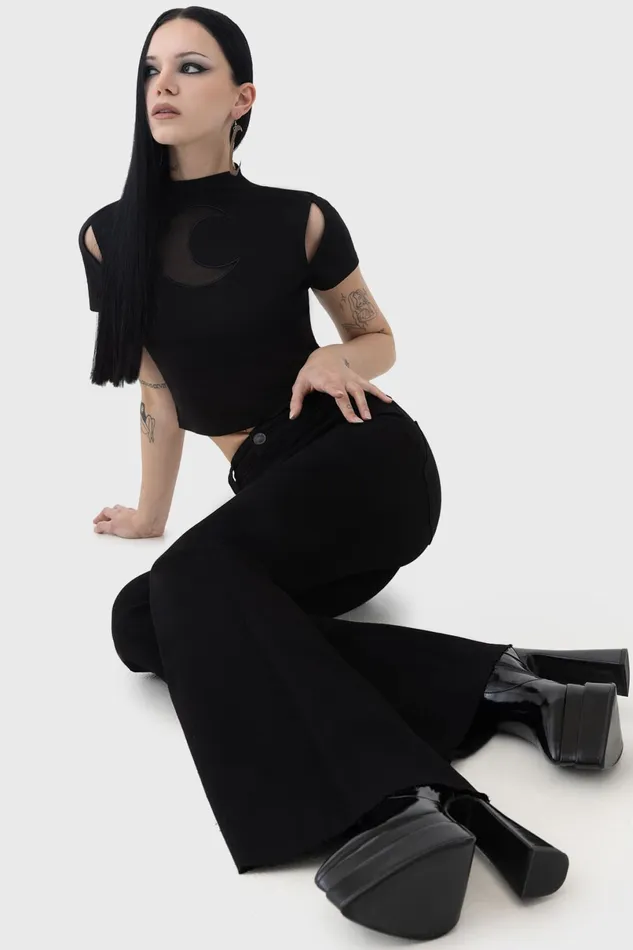 Killstar Crop Women Nephilis Top