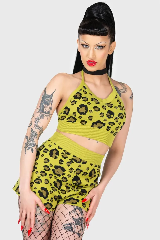 Killstar Crop Women Skulleo Halter Top