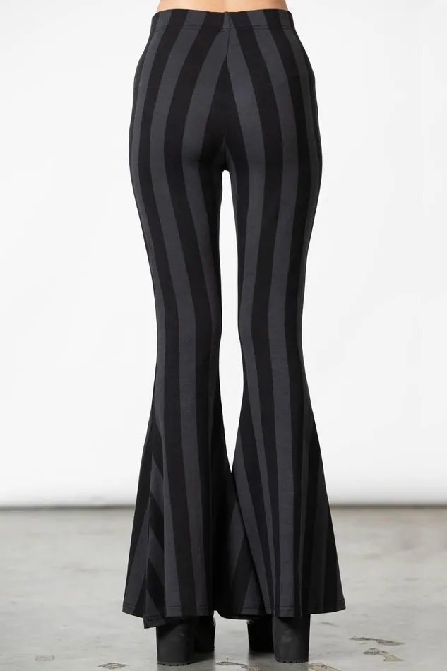 Killstar Flares Women Inferno Room Flares GREY STRIPE