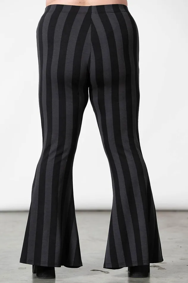 Killstar Flares Women Inferno Room Flares GREY STRIPE