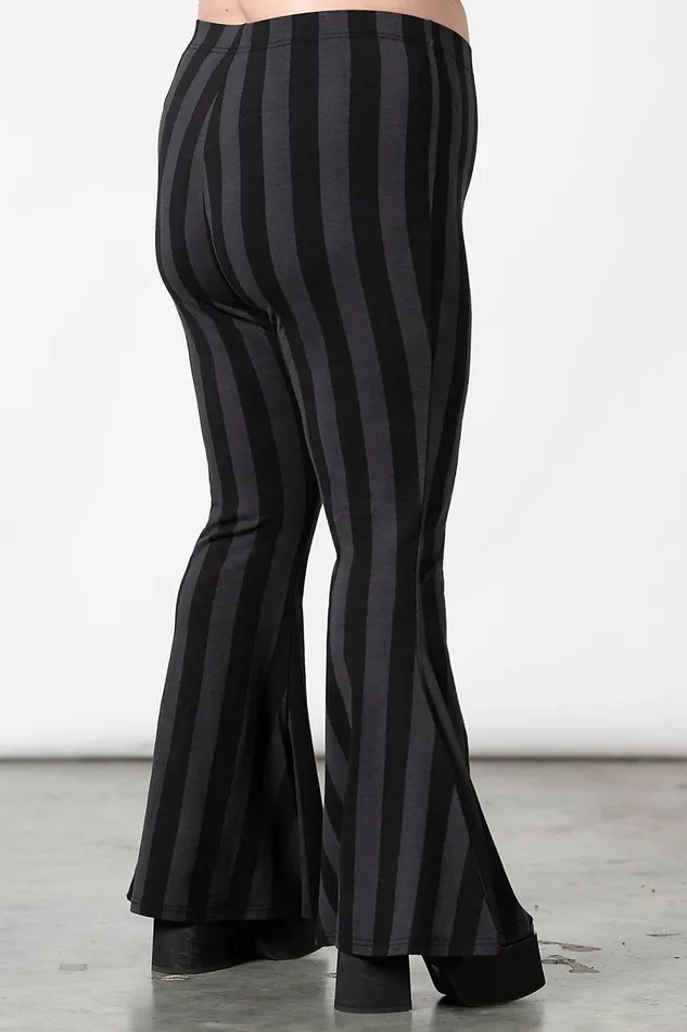 Killstar Flares Women Inferno Room Flares GREY STRIPE