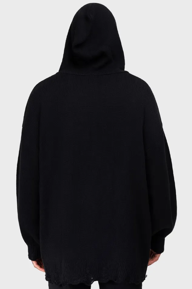 Killstar Knitwear Men Darkmoor Academy Hooded Cardigan