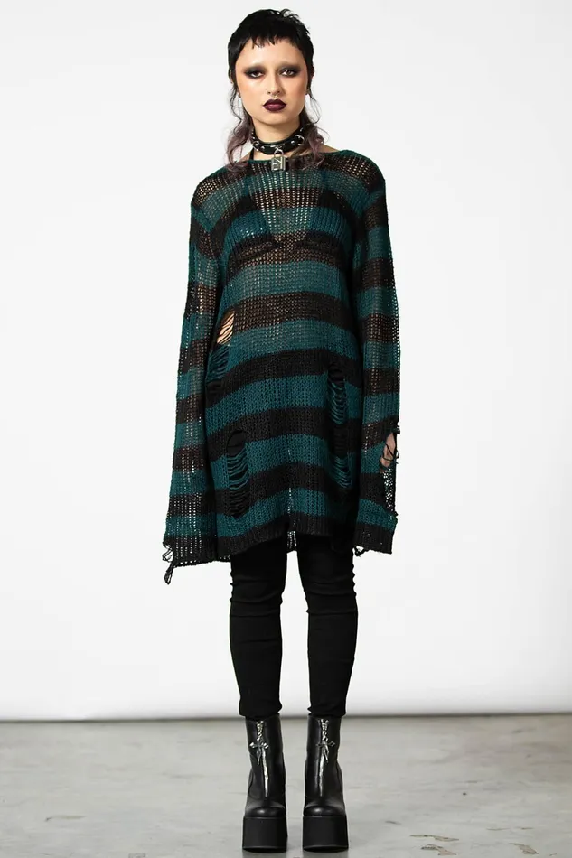 Killstar Knitwear Men Sea Punk Knit Sweater