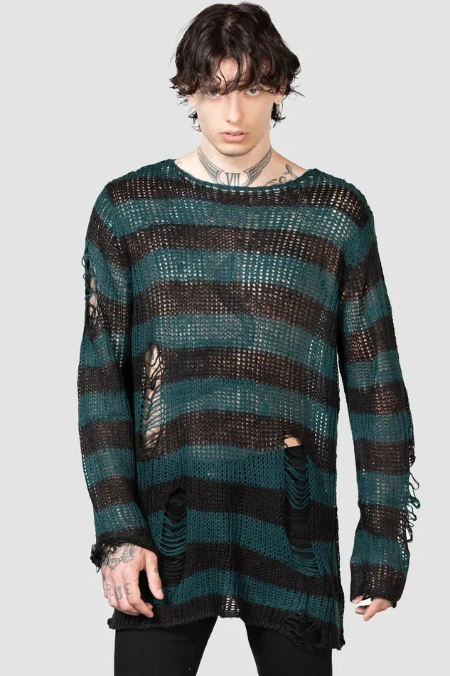 Killstar Knitwear Men Sea Punk Knit Sweater