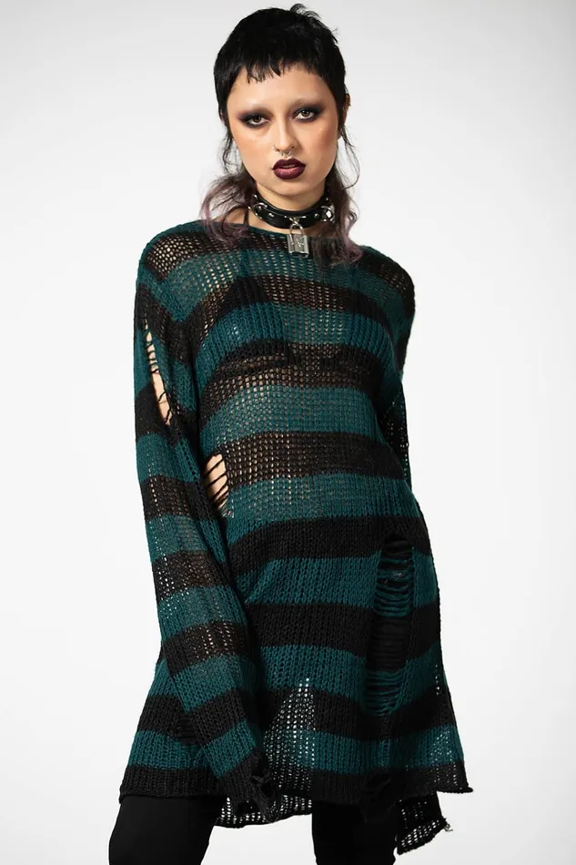 Killstar Knitwear Men Sea Punk Knit Sweater