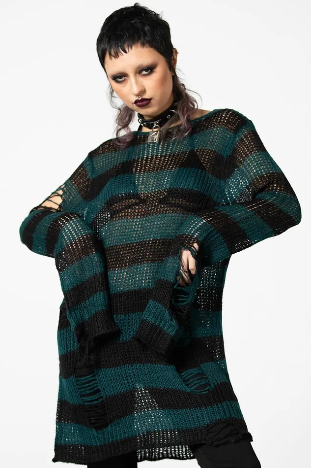 Killstar Knitwear Men Sea Punk Knit Sweater