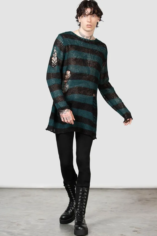 Killstar Knitwear Men Sea Punk Knit Sweater