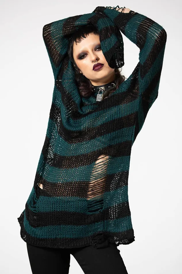 Killstar Knitwear Men Sea Punk Knit Sweater