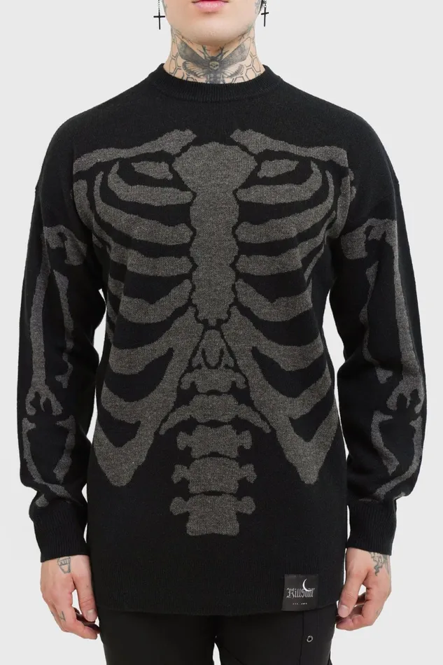 Killstar Knitwear Men Skellie Sweater