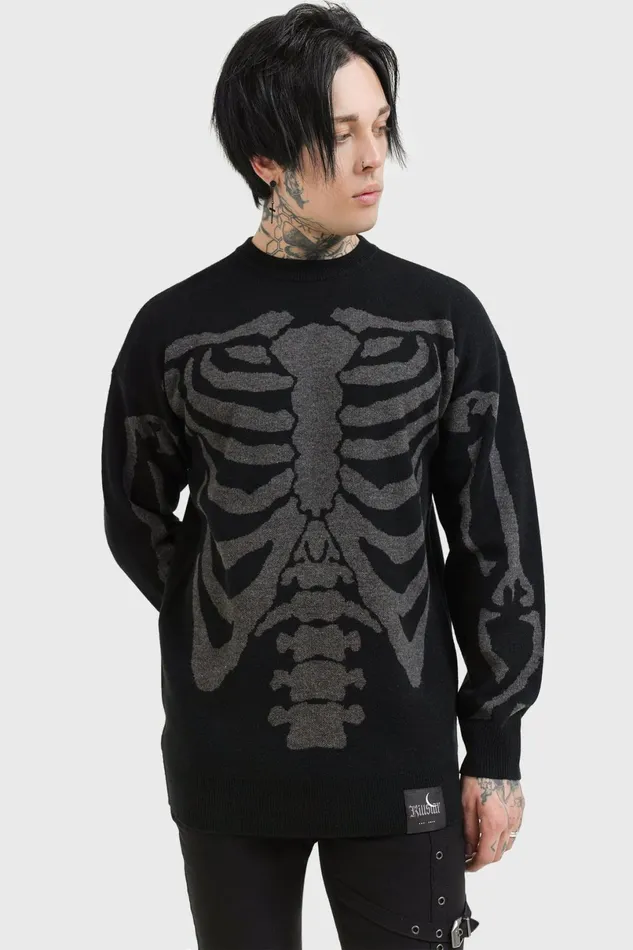 Killstar Knitwear Men Skellie Sweater