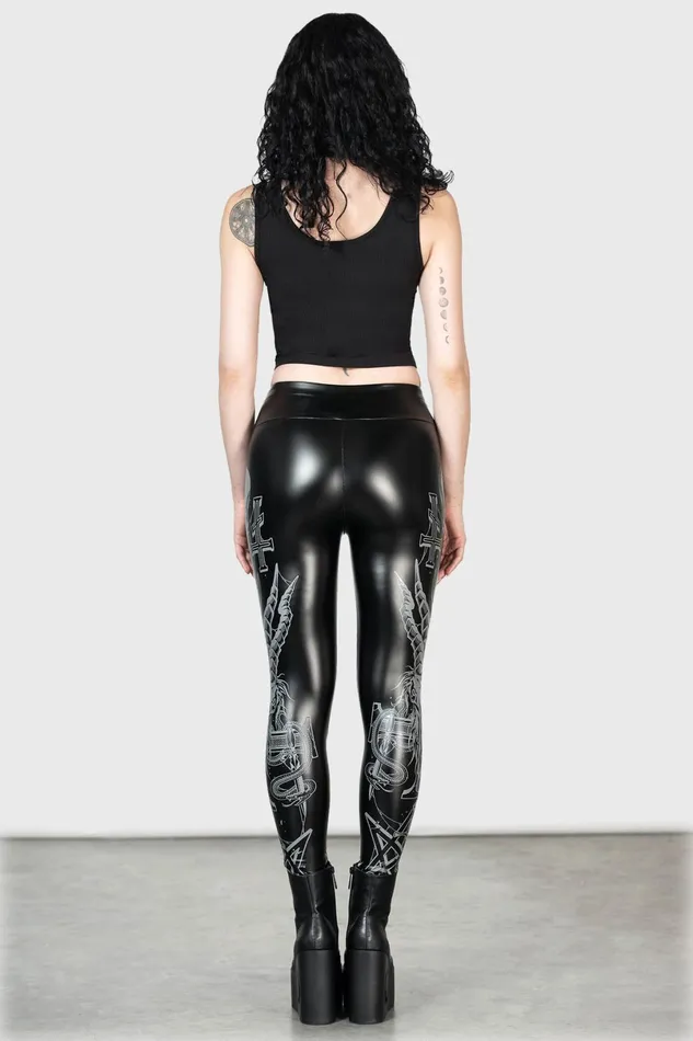 Killstar Leggings Women Screech Owl Leggings