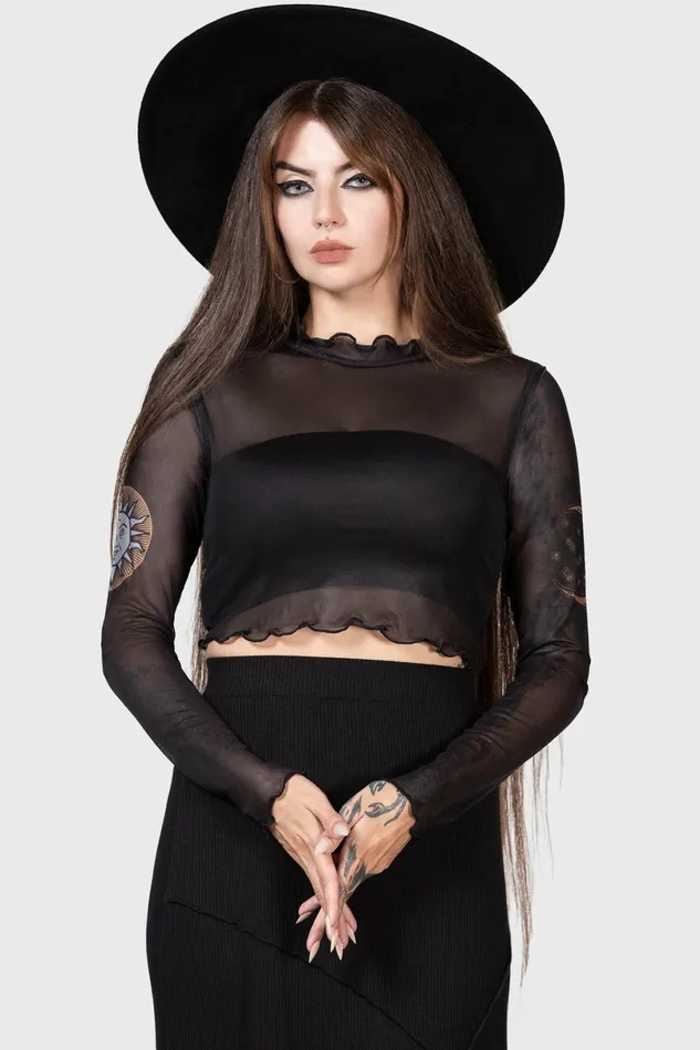 Killstar Long Sleeves Women Evil Sun Top