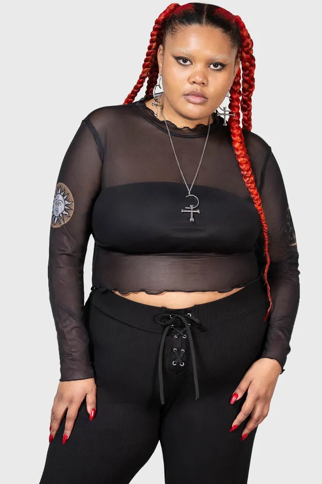 Killstar Long Sleeves Women Evil Sun Top