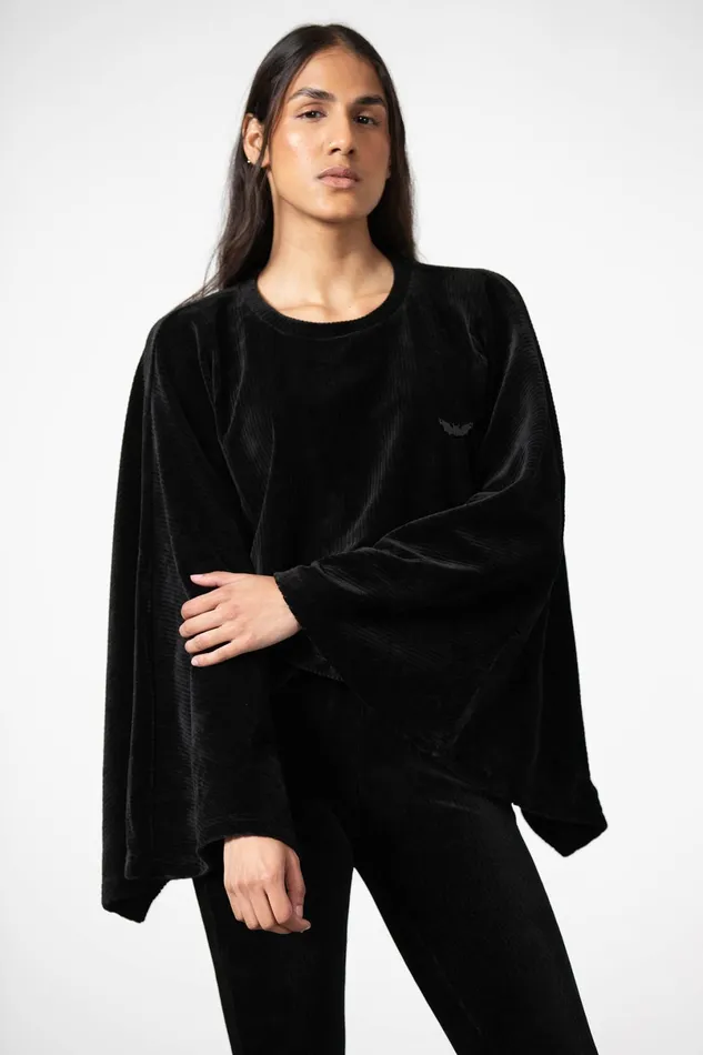 Killstar Long Sleeves Women Ghastly Dreams Batwing Top