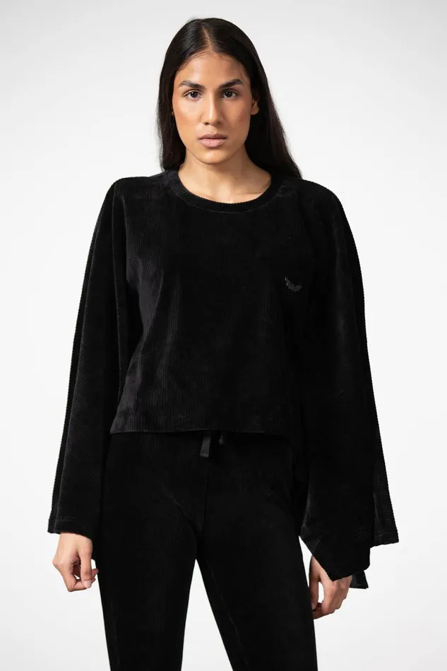 Killstar Long Sleeves Women Ghastly Dreams Batwing Top