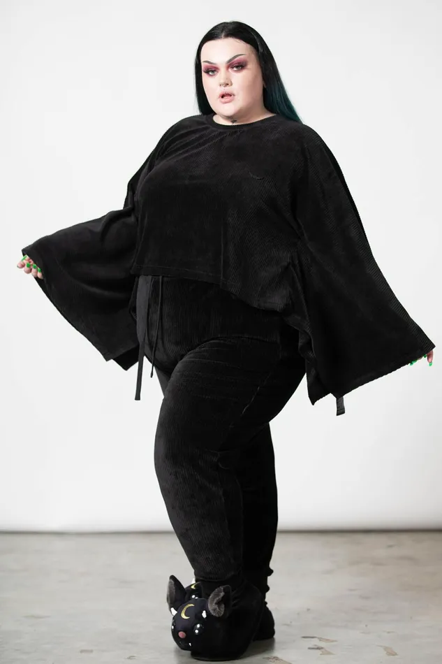 Killstar Long Sleeves Women Ghastly Dreams Batwing Top