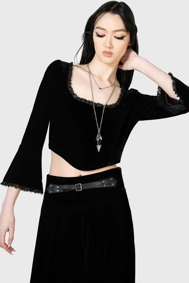 Killstar Long Sleeves Women Harietta Long Sleeve Top
