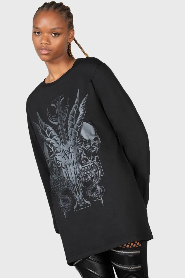 Killstar Long Sleeves Women Infernal Ashes Long Sleeve Top