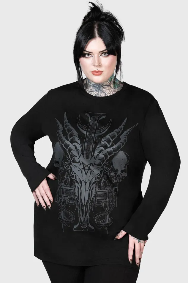 Killstar Long Sleeves Women Infernal Ashes Long Sleeve Top