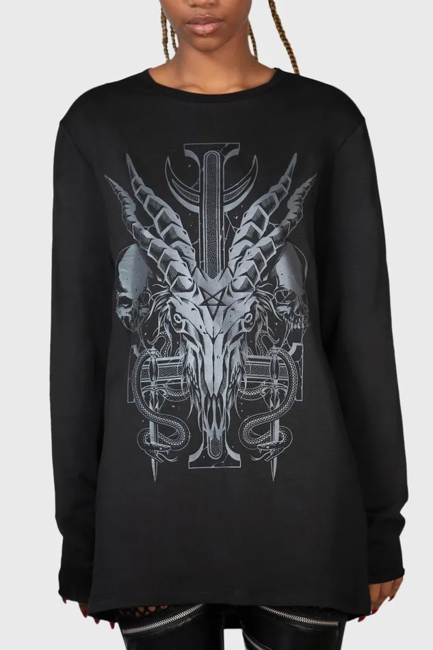 Killstar Long Sleeves Women Infernal Ashes Long Sleeve Top