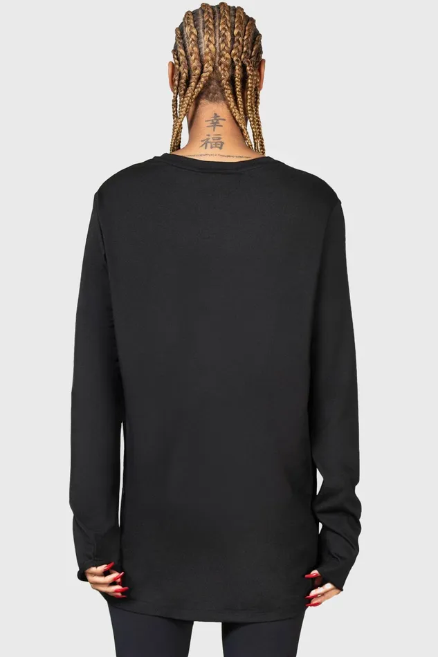 Killstar Long Sleeves Women Infernal Ashes Long Sleeve Top