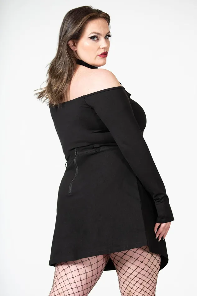 Killstar Long Sleeves Women Oralia Cold Shoulder Top