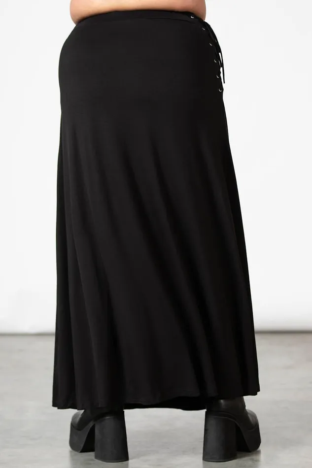 Killstar Maxi Skirts Women Hellverina Split Maxi Skirt