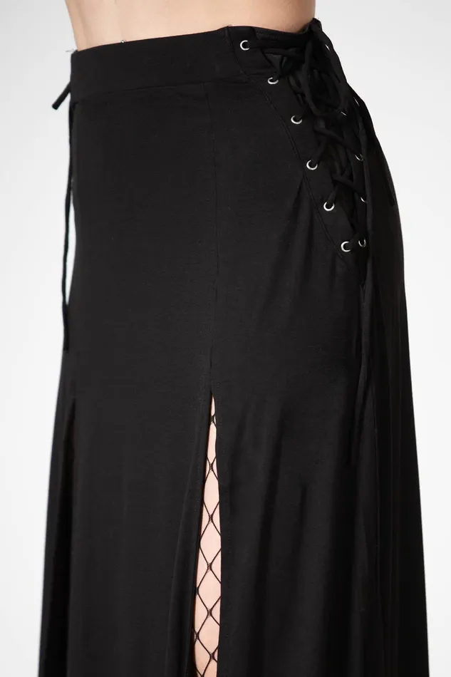 Killstar Maxi Skirts Women Hellverina Split Maxi Skirt