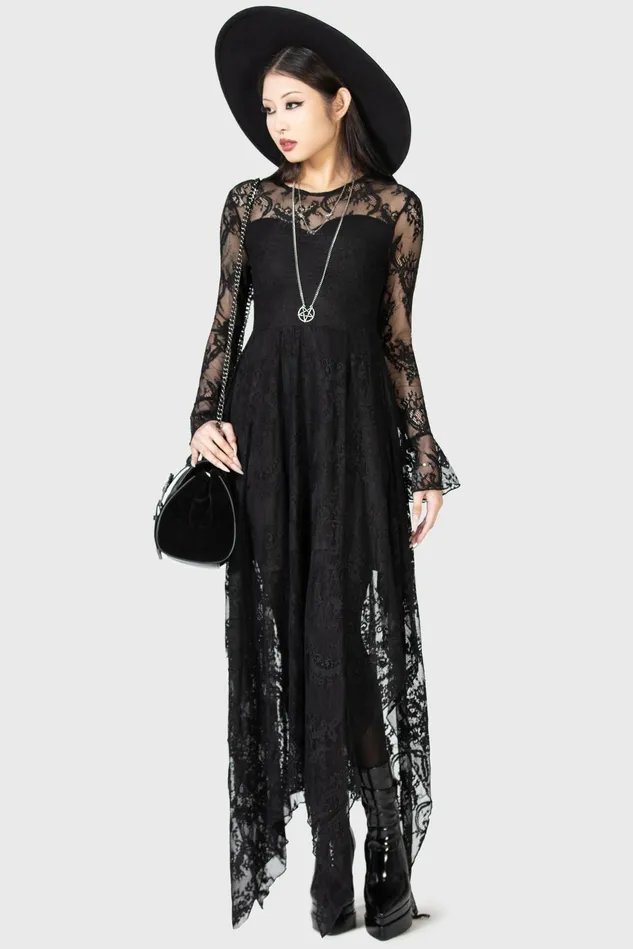 Killstar Maxi Women Shadow Figure Maxi Dress