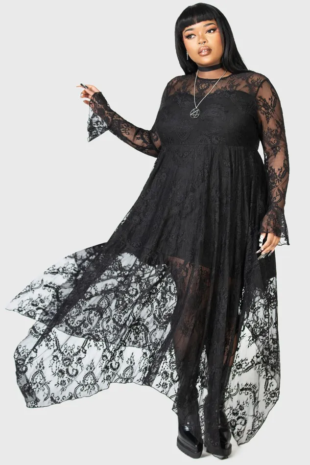 Killstar Maxi Women Shadow Figure Maxi Dress