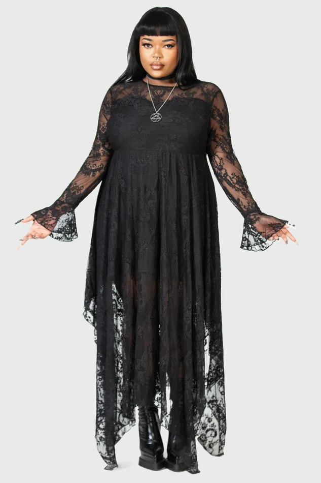Killstar Maxi Women Shadow Figure Maxi Dress