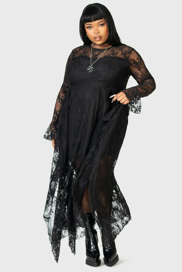Killstar Maxi Women Shadow Figure Maxi Dress